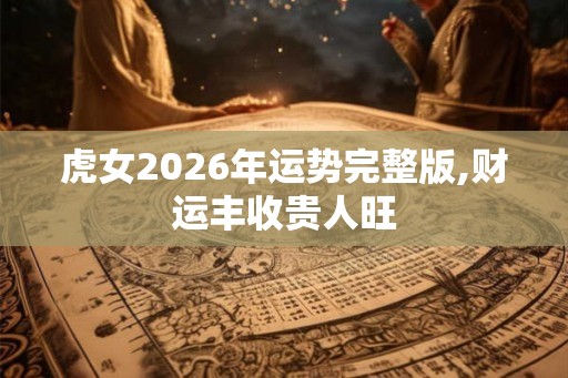 虎女2026年运势完整版,财运丰收贵人旺 虎女2026年运势完整版,财运丰收贵人旺