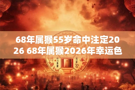 68年属猴55岁命中注定2026 68年属猴2026年幸运色
