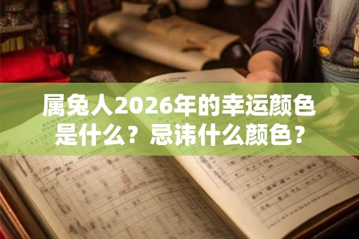 属兔人2026年的幸运颜色是什么？忌讳什么颜色？