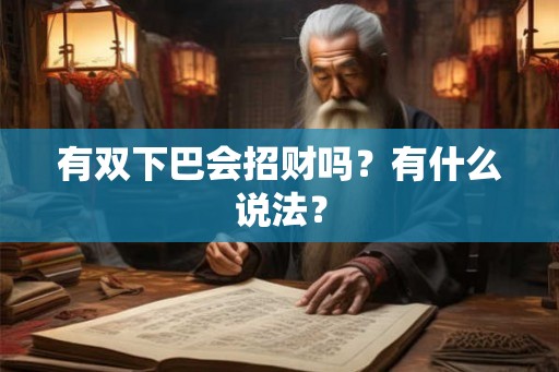 有双下巴会招财吗？有什么说法？