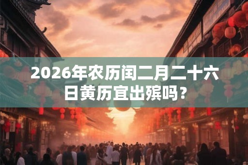 2026年农历闰二月二十六日黄历宜出殡吗？