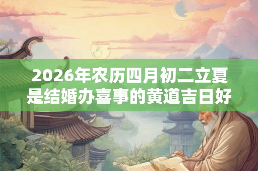 2026年农历四月初二立夏是结婚办喜事的黄道吉日好日子吗？