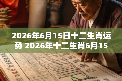 2026年6月15日十二生肖运势 2026年十二生肖6月15日运势如何 2026年6月15日十二生肖运势 2026年十二生肖6月15日运势如何