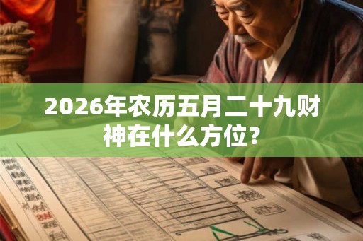 2026年农历五月二十九财神在什么方位？