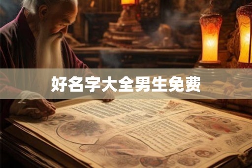 好名字大全男生免费