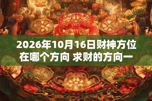 2026年10月16日财神方位在哪个方向 求财的方向一览 2026年10月16日财神方位在哪个方向 求财的方向一览