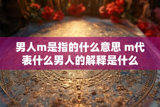 男人m是指的什么意思 m代表什么男人的解释是什么