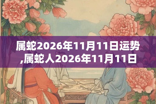属蛇2026年11月11日运势,属蛇人2026年11月11日财运,生肖蛇2026年11月11日运势