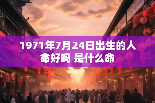 1971年7月24日出生的人命好吗 是什么命