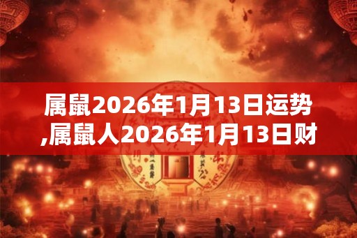 属鼠2026年1月13日运势,属鼠人2026年1月13日财运,生肖鼠2026年1月13日运势