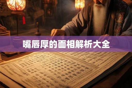 嘴唇厚的面相解析大全