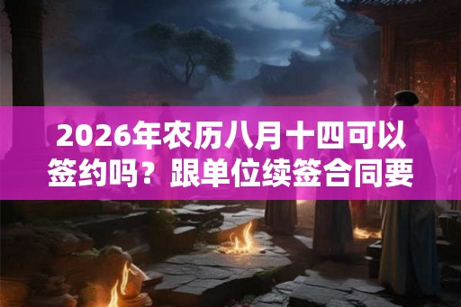 2026年农历八月十四可以签约吗？跟单位续签合同要怎么签？
