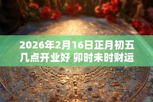 2026年2月16日正月初五几点开业好 卯时未时财运旺盛
