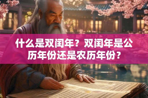 什么是双闰年？双闰年是公历年份还是农历年份？