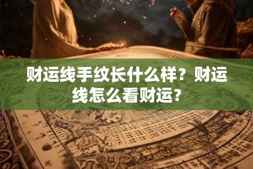 财运线手纹长什么样？财运线怎么看财运？