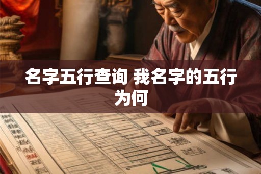 名字五行查询 我名字的五行为何 名字五行查询 我名字的五行为何