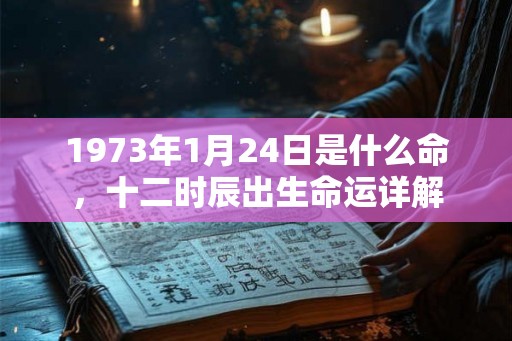 1973年1月24日是什么命，十二时辰出生命运详解