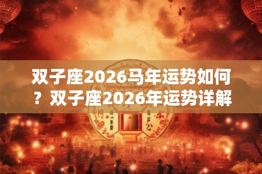 双子座2026马年运势如何？双子座2026年运势详解