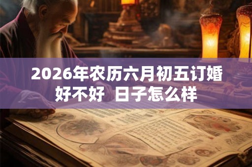 2026年农历六月初五订婚好不好  日子怎么样