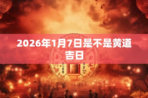 2026年1月7日是不是黄道吉日