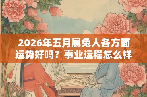 2026年五月属兔人各方面运势好吗？事业运程怎么样