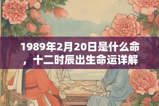 1989年2月20日是什么命，十二时辰出生命运详解