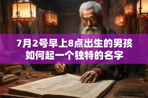 7月2号早上8点出生的男孩如何起一个独特的名字