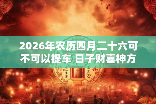 2026年农历四月二十六可不可以提车 日子财喜神方位 2026年农历四月二十六可不可以提车 日子财喜神方位