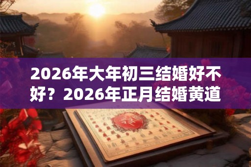 2026年大年初三结婚好不好？2026年正月结婚黄道吉日一览！
