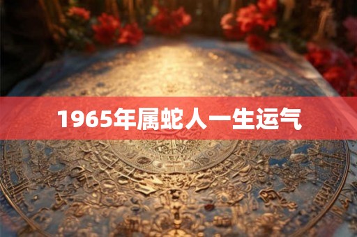 1965年属蛇人一生运气