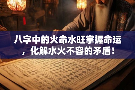 八字中的火命水旺掌握命运，化解水火不容的矛盾！