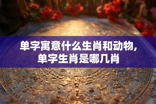 单字寓意什么生肖和动物,单字生肖是哪几肖