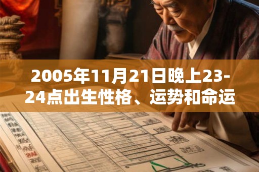 2005年11月21日晚上23-24点出生性格、运势和命运