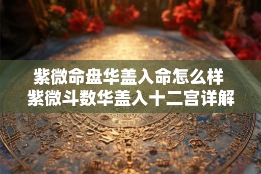 紫微命盘华盖入命怎么样 紫微斗数华盖入十二宫详解 紫微命盘华盖入命怎么样 紫微斗数华盖入十二宫详解