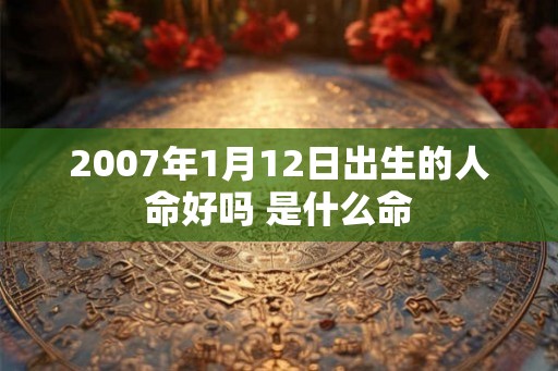 2007年1月12日出生的人命好吗 是什么命
