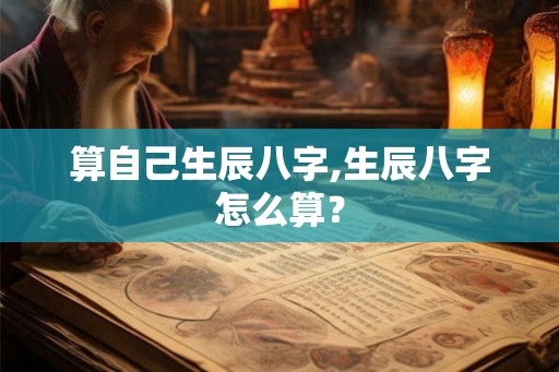 算自己生辰八字,生辰八字怎么算? 算自己生辰八字,生辰八字怎么算?