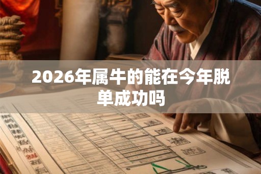 2026年属牛的能在今年脱单成功吗