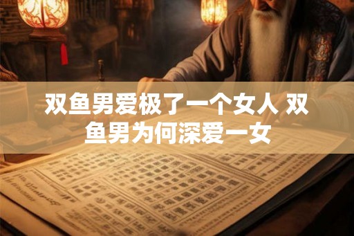 双鱼男爱极了一个女人 双鱼男为何深爱一女 双鱼男爱极了一个女人 双鱼男为何深爱一女