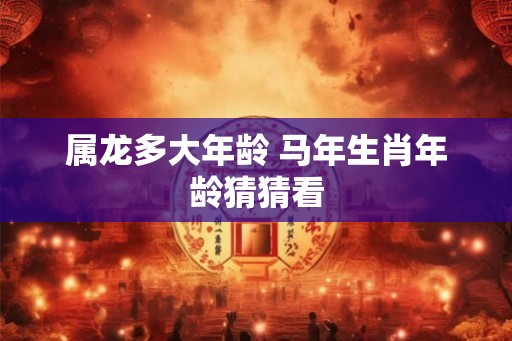 属龙多大年龄 马年生肖年龄猜猜看 属龙多大年龄 马年生肖年龄猜猜看