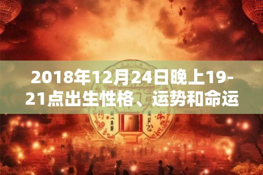 2018年12月24日晚上19-21点出生性格、运势和命运