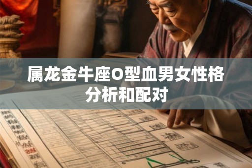 属龙金牛座O型血男女性格分析和配对