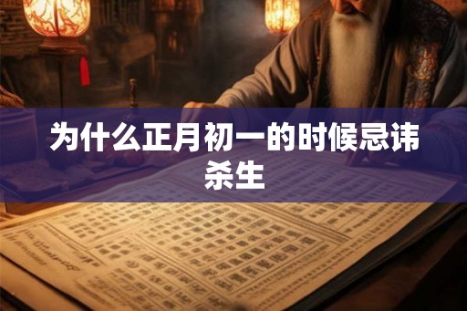为什么正月初一的时候忌讳杀生