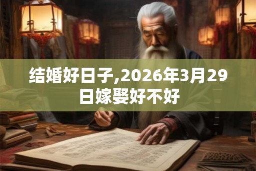 结婚好日子,2026年3月29日嫁娶好不好