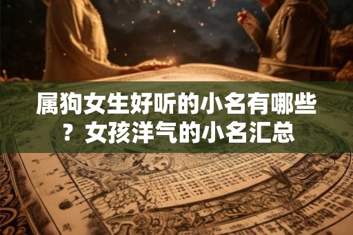 属狗女生好听的小名有哪些？女孩洋气的小名汇总
