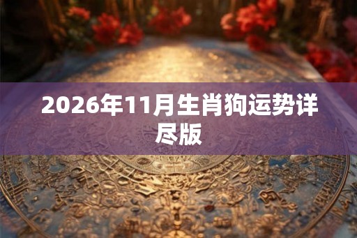 2026年11月生肖狗运势详尽版