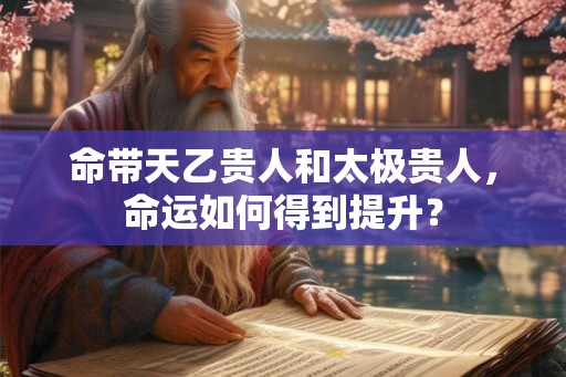 命带天乙贵人和太极贵人，命运如何得到提升？