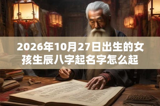 2026年10月27日出生的女孩生辰八字起名字怎么起