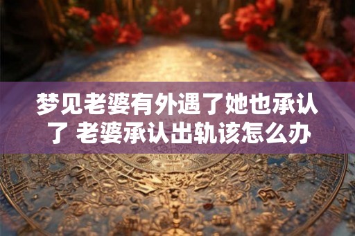 梦见老婆有外遇了她也承认了 老婆承认出轨该怎么办