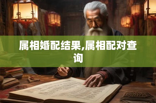 属相婚配结果,属相配对查询