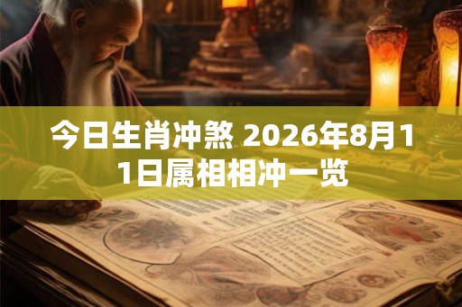 今日生肖冲煞 2026年8月11日属相相冲一览 今日生肖冲煞 2026年8月11日属相相冲一览